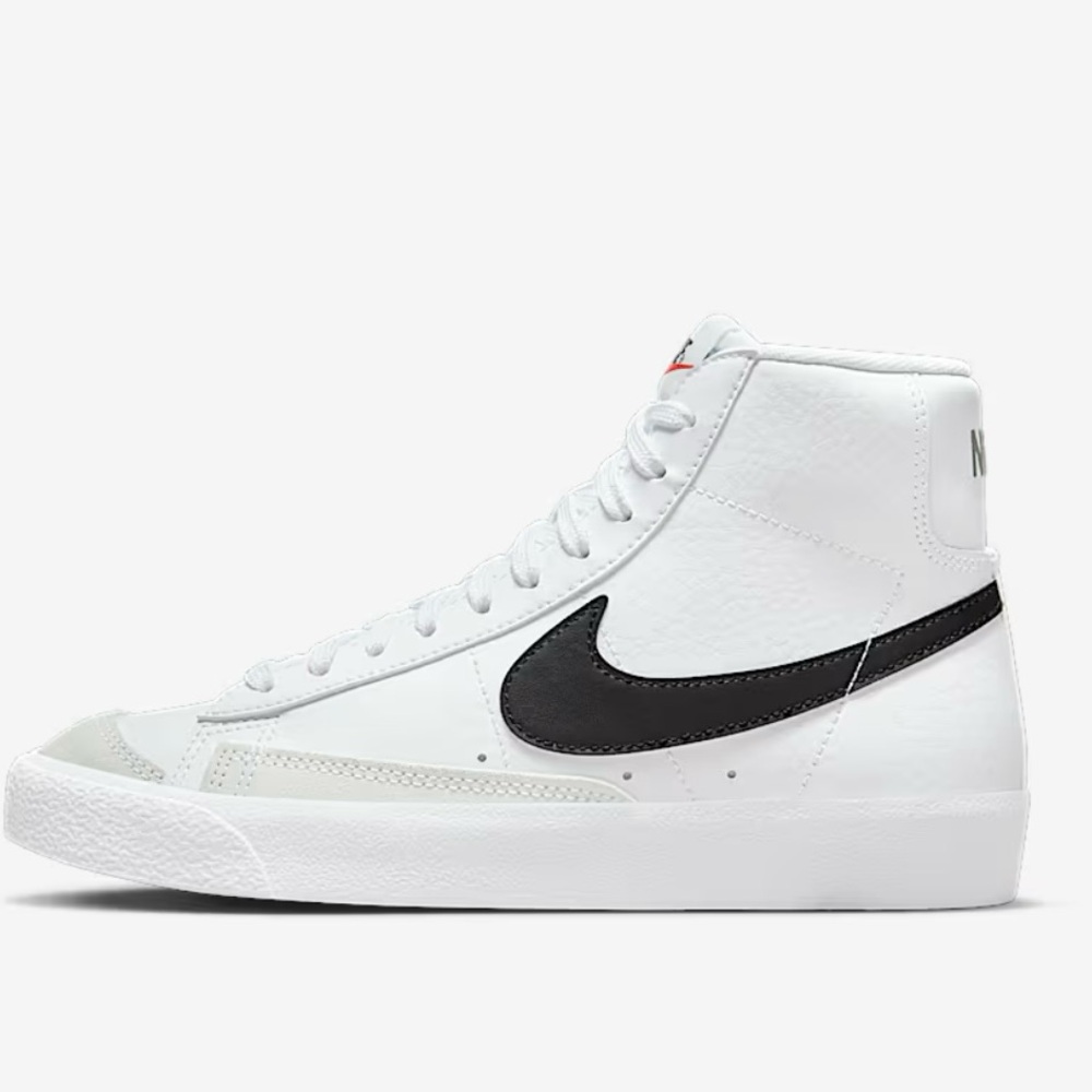 Nike White and Black High-Tops Blazers